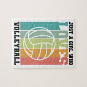 Nur ein Mädchen, das Volleyball Liebe Puzzle (Horizontal)