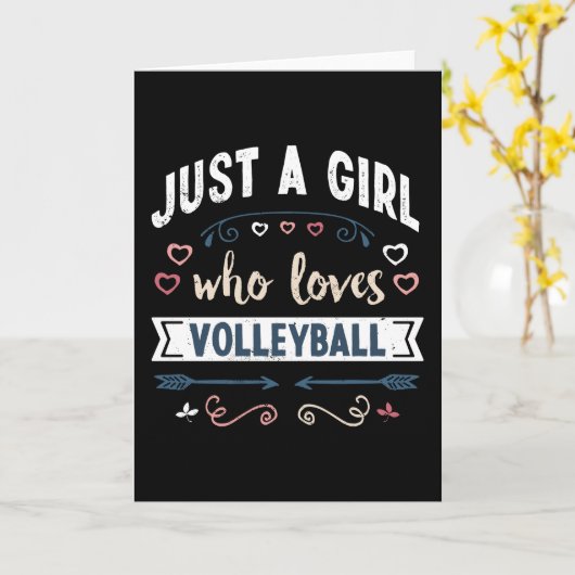 Nur ein Mädchen, das Volleyball Lieben Funny Gesch Karte (Gelbe Blume)