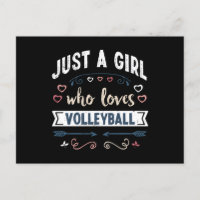 Nur ein Mädchen, das Volleyball Lieben Funny Gesch