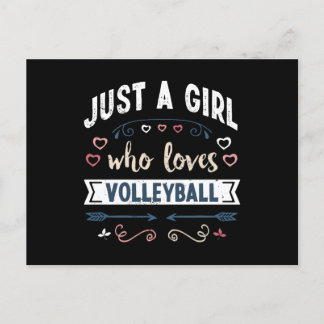 Nur ein Mädchen, das Volleyball Lieben Funny Gesch Postkarte