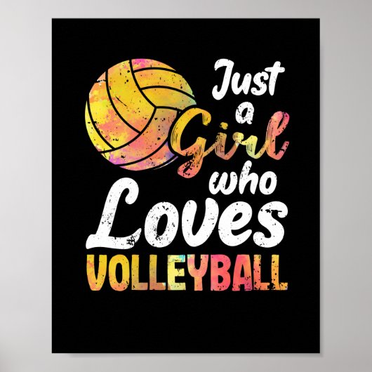 Nur ein Mädchen, das Volleyball-Spielerinnen Liebe Poster (Vorne)