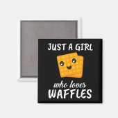 Nur ein Mädchen, das Waffelkleidung Outfit-Geschen Magnet (Vorderseite/Rückseite)