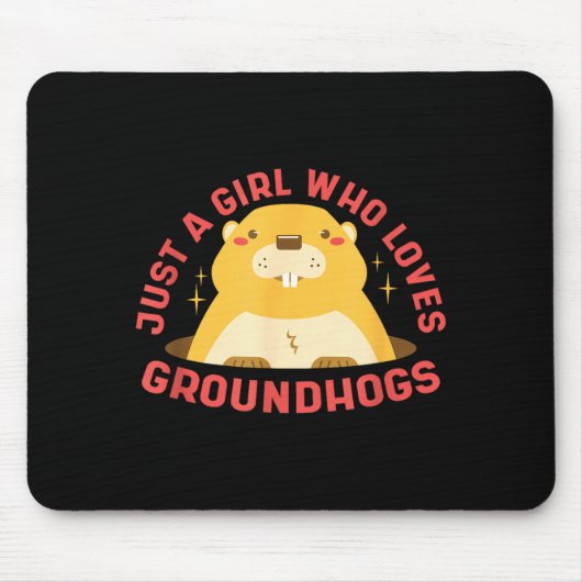 Nur ein Mädchen, das Waldmurmeltiere liebt - Glück Mousepad (Vorne)