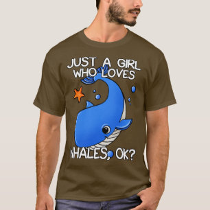 Nur ein Mädchen, das Wale Liebe 1 T-Shirt