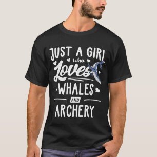 Nur ein Mädchen, das Wale und Bogenfrauen Liebe T-Shirt