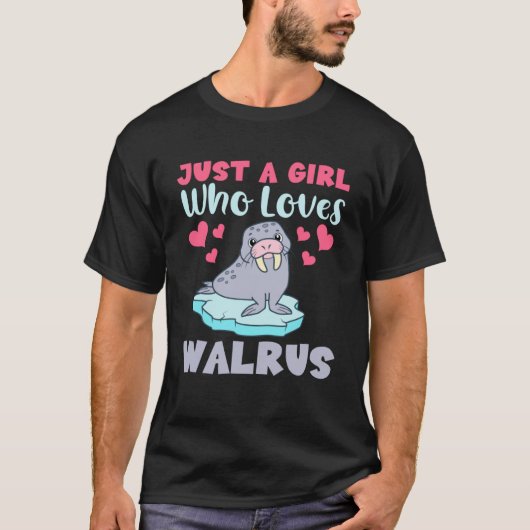 Nur ein Mädchen, das Walrus Tusks Lieben Ice Rink  T-Shirt (Vorderseite)