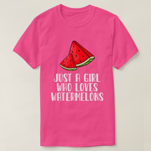 Nur ein Mädchen, das Wassermelonen Liebe T-Shirt (Design vorne)
