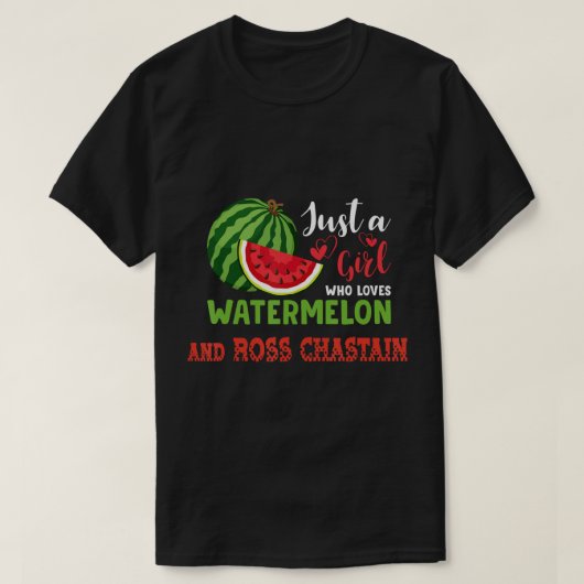 NUR EIN MÄDCHEN, DAS WATERMELON UND ROSS CHASTAN L T-Shirt (Design vorne)