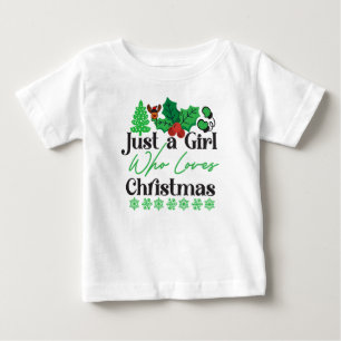Nur ein Mädchen, das Weihnachten-42318 Liebe Baby T-shirt