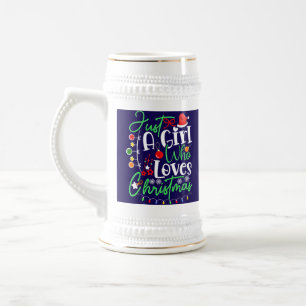Nur ein Mädchen, das Weihnachten-64714 Lieben Bierglas
