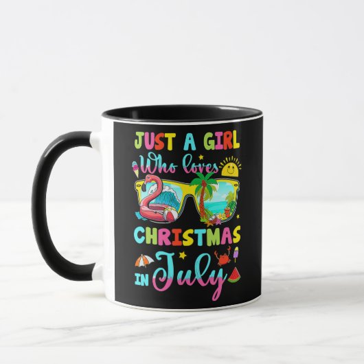Nur ein Mädchen, das Weihnachten im Juli im Sommer Tasse (Links)