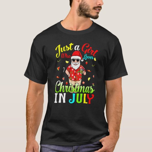 Nur ein Mädchen, das Weihnachten im Juli in Hawaii T-Shirt (Vorderseite)