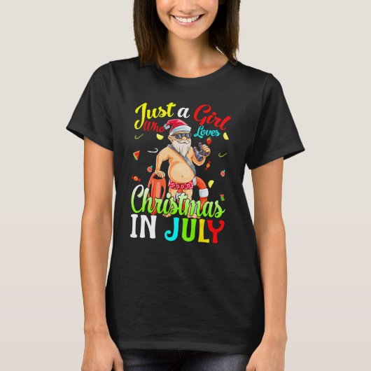 Nur ein Mädchen, das Weihnachten im Juli in Hawaii T-Shirt (Vorderseite)