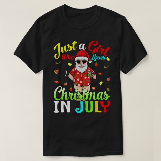 Nur ein Mädchen, das Weihnachten im Juli in Hawaii T-Shirt (Design vorne)