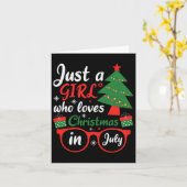 Nur ein Mädchen, das Weihnachten im Juli Liebe Karte (Gelbe Blume)