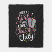 Nur ein Mädchen, das Weihnachten im Juli Lieben So Fleecedecke (Vorderseite)