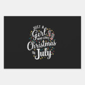 Nur ein Mädchen, das Weihnachten im Juli Lieben So Geschenkpapier Set (Vorderseite)