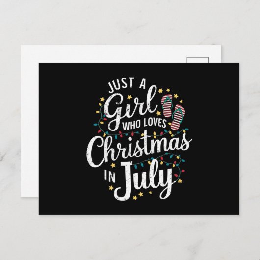 Nur ein Mädchen, das Weihnachten im Juli Lieben So Postkarte (Vorne/Hinten)