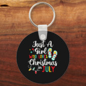Nur ein Mädchen, das Weihnachten im Juli Lieben So Schlüsselanhänger (Vorderseite)