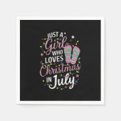Nur ein Mädchen, das Weihnachten im Juli Lieben So Serviette (Vorderseite)
