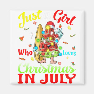Nur ein Mädchen, das Weihnachten im Juli Lieben Wa Magnet
