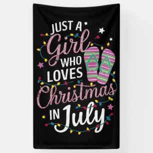 Nur ein Mädchen, das Weihnachten im Juli-Sommer li Banner