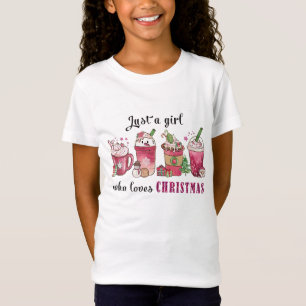 Nur ein Mädchen, das Weihnachten Kaffee Spaß Trend T-Shirt