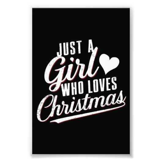 Nur ein Mädchen, das Weihnachten Liebe Fotodruck (Vorne)