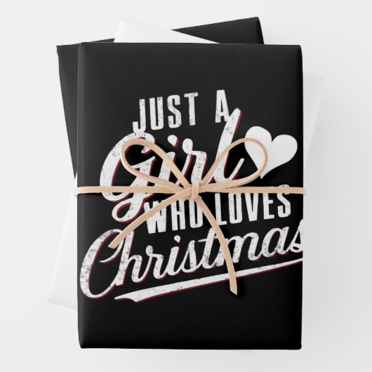 Nur ein Mädchen, das Weihnachten Liebe Geschenkpapier Set (Beispiel)