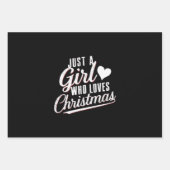 Nur ein Mädchen, das Weihnachten Liebe Geschenkpapier Set (Vorderseite)