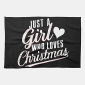 Nur ein Mädchen, das Weihnachten Liebe Geschirrtuch (Horizontal)