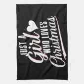 Nur ein Mädchen, das Weihnachten Liebe Geschirrtuch (Vertikal)