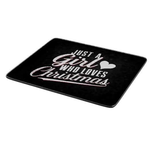 Nur ein Mädchen, das Weihnachten Liebe Schneidebrett (Ecke)