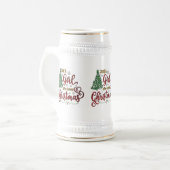 Nur ein Mädchen, das Weihnachten Lieben Bierglas (Vorderseite Links)