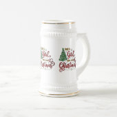 Nur ein Mädchen, das Weihnachten Lieben Bierglas (VorderseiteRechts)