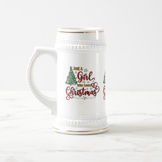 Nur ein Mädchen, das Weihnachten Lieben Bierglas (Links)