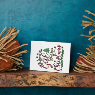 Nur ein Mädchen, das Weihnachten Lieben Fotoplatte
