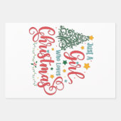 Nur ein Mädchen, das Weihnachten Lieben Geschenkpapier Set (Vorderseite)
