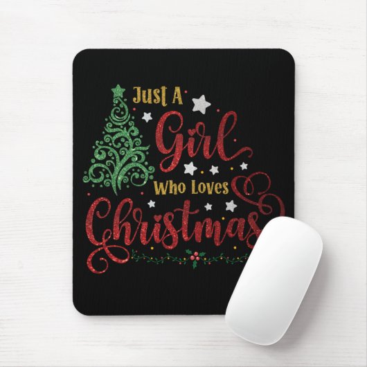 Nur ein Mädchen, das Weihnachten Lieben Mousepad (Mit Mouse)
