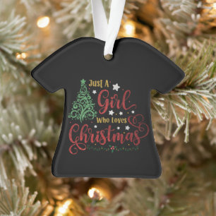 Nur ein Mädchen, das Weihnachten Lieben Ornament