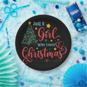 Nur ein Mädchen, das Weihnachten Lieben Pappteller (Party)