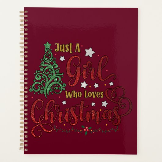 Nur ein Mädchen, das Weihnachten Lieben Planer (Vorderseite)