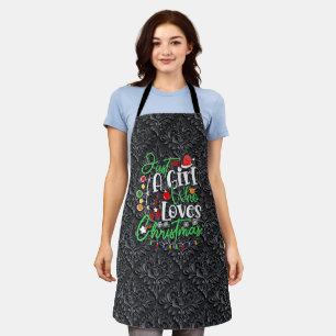 Nur ein Mädchen, das Weihnachten liebt Schürze