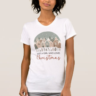 Nur ein Mädchen, das Weihnachten liebt T-Shirt
