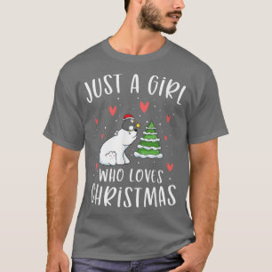 Nur ein Mädchen, das Weihnachten Niedlichen Polar T-Shirt