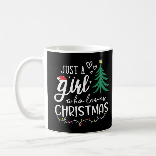 Nur ein Mädchen, das Weihnachten Weihnachten Liebe Kaffeetasse (Links)