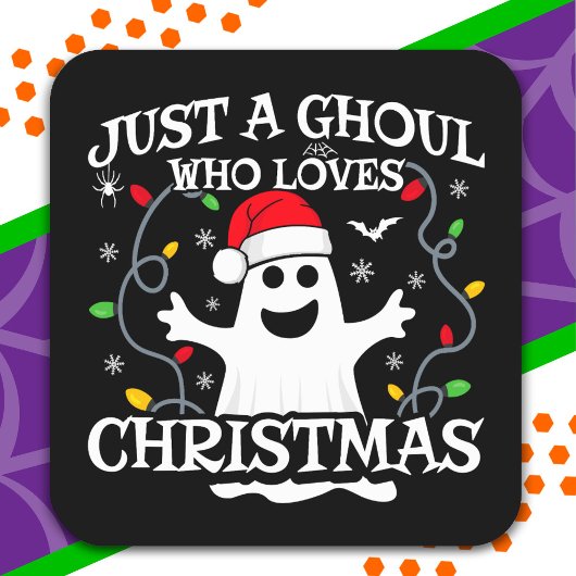 Nur ein Mädchen, das Weihnachten Weihnachten Weihn Quadratischer Aufkleber