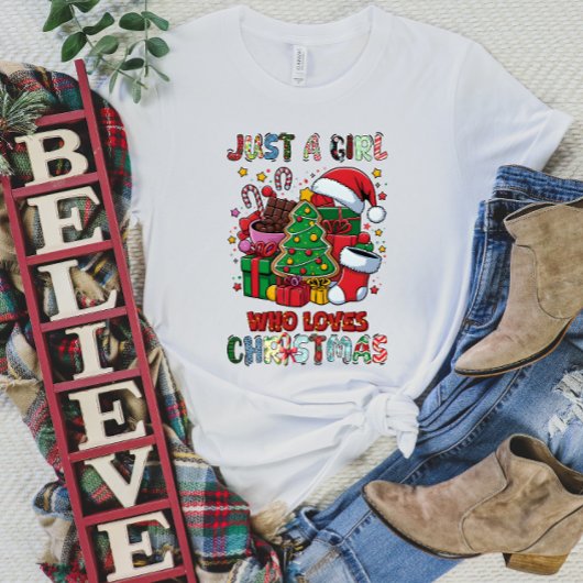 Nur ein Mädchen, das Weihnachts-T-Shirt Lieben T-Shirt