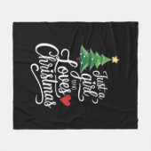Nur ein Mädchen, das Weihnachtsbaum-Familiengesche Fleecedecke (Vorderseite (Horizontal))
