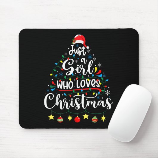 Nur ein Mädchen, das Weihnachtsbaum Weihnachten Li Mousepad (Mit Mouse)